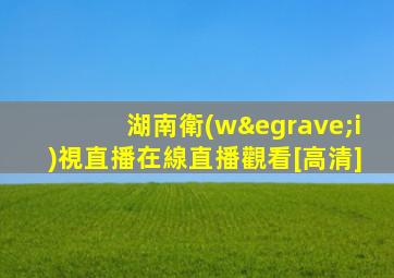 湖南衛(wèi)視直播在線直播觀看[高清]